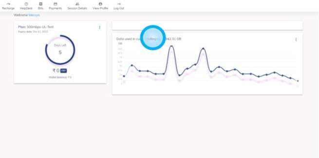 Customer Dashboard View